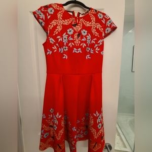 Ted Baker London- Gorgeous Red Dress- Medium or Ted Baker size 3.
